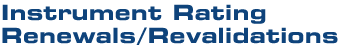 IR renewals/revalidations